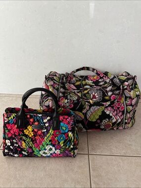 Vera Bradley Duffel Bag + Bonus Purse Free!! Floral Set